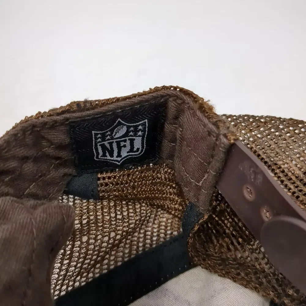 New Orleans Saints NFL OTS Trucker Hat Green Brown Camo Snapback One Size
